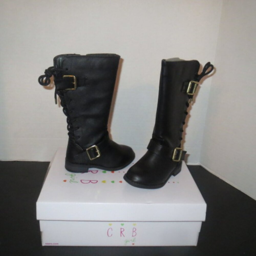 Girls CRB TG Cina Black Boot - 6M Toddler - NIB
